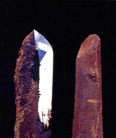 limonite upon quartz