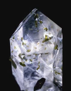 epidote inclusions in quartz