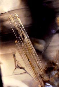 scapolite inclusions in quartz crystals