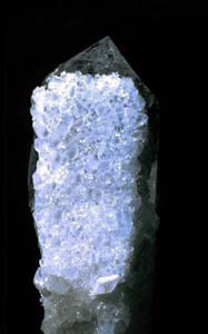 quarzo e prehnite su quarzo