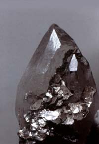 mica included in quartz  crystals