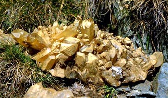 quartz cluster of  Glacier of Miage Monte Bianco