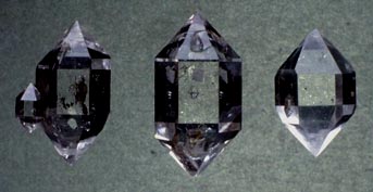  quartz crystals of limestone matrix