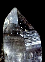 striations faces of quartz crystal