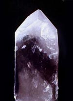 smoky quartz crystal  phantom colored zone