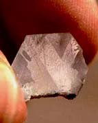 quartz etched surface section of crystal 