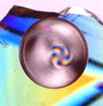 quartz sphere a polarized-light Airy spiral
