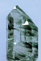 bissolite inclusion in quartz  crystal