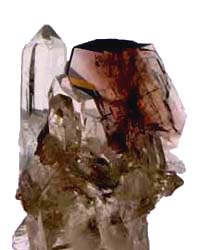 axinite upon quartz monte bianco