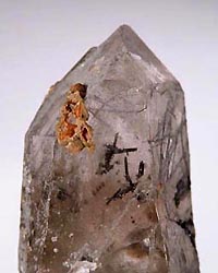 cosalite inclusions in quartz kara oba kazakistan