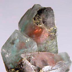 copper ajoite inclusions in quartz messina south  africa